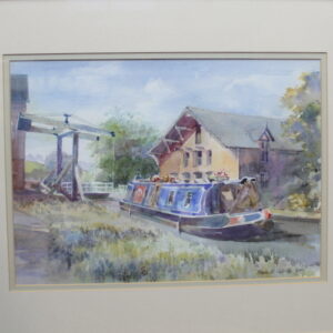 Original Watercolour Painting Wrenbury Lift Bridge